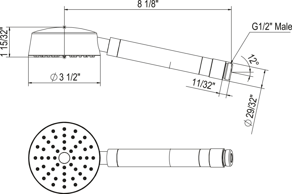 Tenerife 4" Single Function Handshower, Satin Nickel