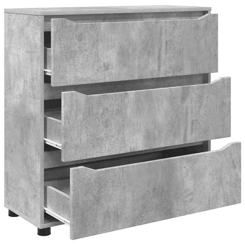 80cm W Chest of Drawers, Concrete Grey