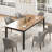 Industrial Dining Table for 6, Wooden Long Dinner Table with Mortise Tenon Design, Kitchen Table with Sturdy Metal Legs-117814413-117814414-117814416