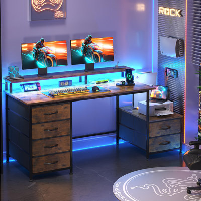 Metal Base Computer Desk