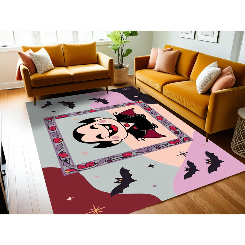 Tapis de Noël lavable The Holiday Aisle®, Rectangle 7 pi x 9 pi