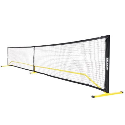 Système portatif de filet de pickleball, filet de taille réglementaire de 22 pi, structure en métal stable résistante aux intempéries et filet de polyéthylène robuste, filet de sport de jeu extérieur avec sac de transport, installation facile, allée pour jouer dans la cour arrière