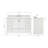 55'' Single Bathroom Vanity with Carrara Marble Top-93359458