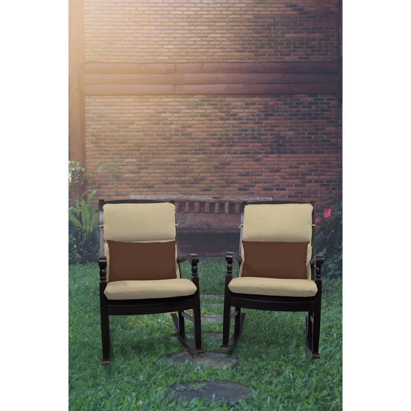 Casual Cushion Solid Sunbrella® Fabric 1-Piece Indoor/Outdoor Two Ply High Back/Recliner Cushion, 22"W x 46"L, Canvas Antique Beige