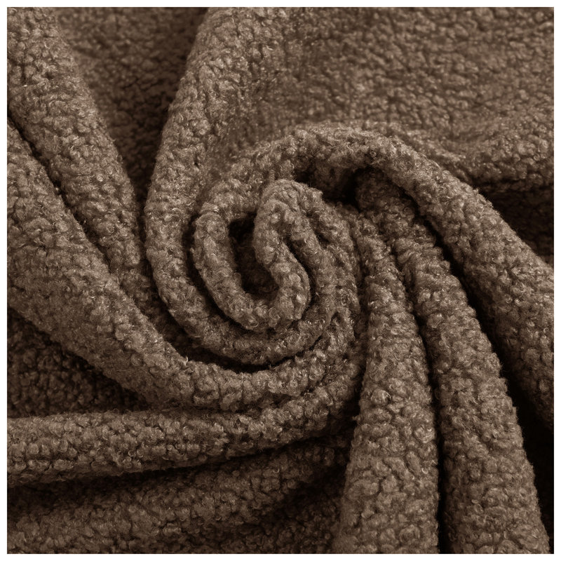 Rest Haven 78.7" W x 43.3" D x 23" H Teddy Fabric Convertible Sofa Bed, Brown Teddy