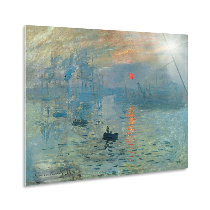 Panorama Sunset Over The Sea by Claude Monet - No Frame Print, Plastic/Acrylic, 70cm H x 100cm W