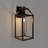 Outdoor Wall Sconce 1 Light Rectangular Metal Frame and Clear Glass Shade