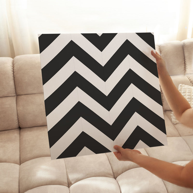 Motif abstrait à chevron abstrait IV, reproduction d'art non encadrée