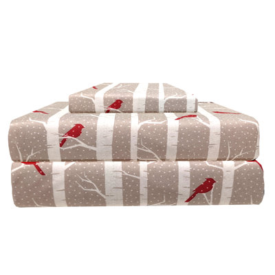 Micro Flannel® Printed Deep-Pocket Sheet Set