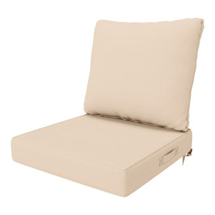 Outdoor 4'' Replacement Cushion Set Back Cushion With Retaining Clip