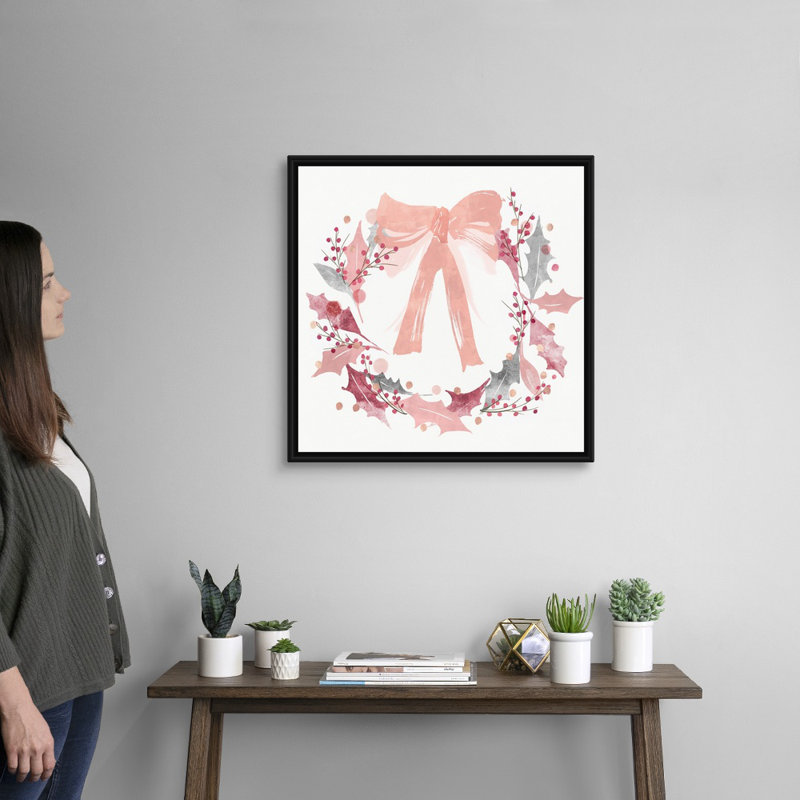 Couronne de fard à joues-reproduction d’art sur toile, H 26 po x l 26 po x P 1,75 po, Cadre noir