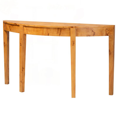 Console demi-lune en bois naturel