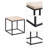 End Table Side Table,Square Wood And Metal Nightstand,Storage Small End Table, For Living Room Bedroom, Natural Oak