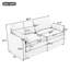 Canapé moderne rembourré 68,1 po Cozy-1285290861