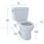 Eco Drake® 1.28 GPF (Water Efficient) Round Two-Piece Toilet (Seat Not Included)