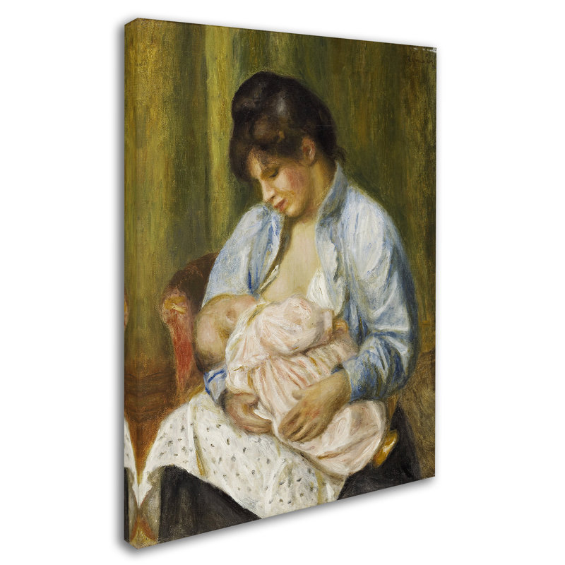 Renoir Woman Nursing Child Canvas Print 27" x 33"
