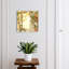 Key cabinet for wall, Opens to the left, 30x30x5, Black, Orange among the leaves on a light background, 