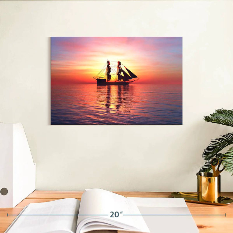 Silhouette de bateau Mehar, H 8 po x l 12 po