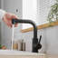 Robinet de lavabo, robinets de cuisine noirs avec douchette extractible, robinet de préparation pour mini-bar