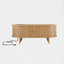 Table basse ovale cannelée avec station de charge-413679210