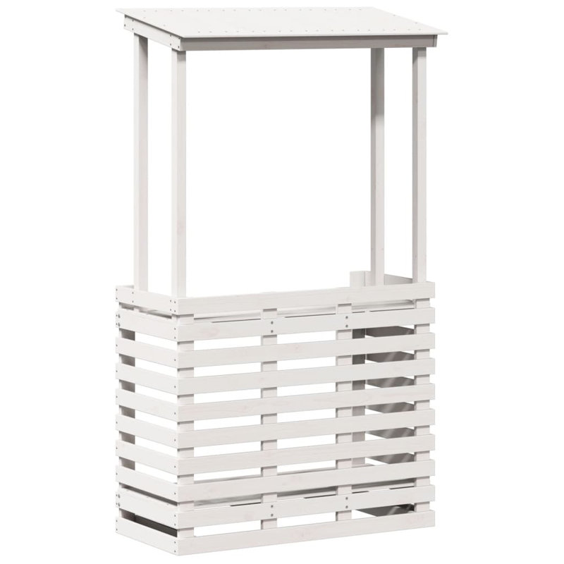 Delshire Rectangular Outdoor Bar Table , 112.5cm cm W 57cm cm D, White