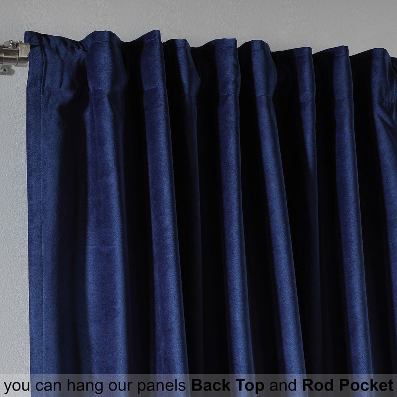 Blackout Single Curtain Panel, Midnightblue, 260cm Width x 265cm Drop