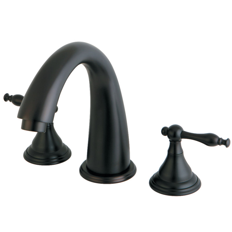 Kingston Brass Royale Two-Handle 3-Hole Deck Mount Roman Tub Faucet, Oil Rubbed Bronze