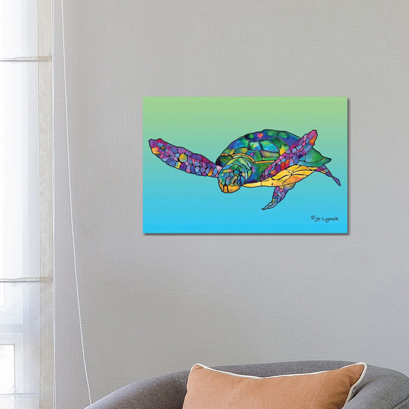 Sea Turtle Celebration 1 Piece Wrapped Canvas Wall Art
