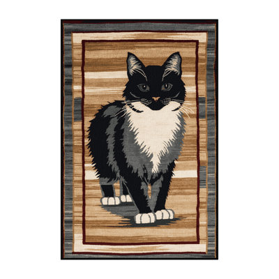 Washable Raas Cats Area Rug
