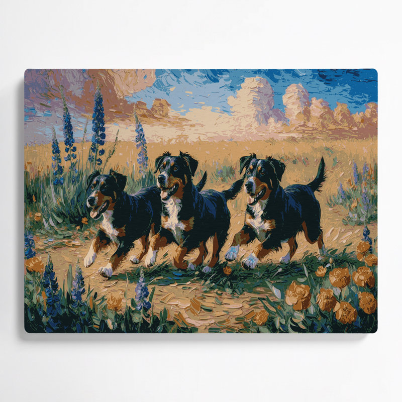 Dogs Lancashire Heeler Brown Metal Wall Art, 11" H x 14" W