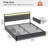 Antioch Upholstered Bed Frame with 2 Storage Drawers, Modern Platform Bed with Charging Station & LED Light, No Spring Box Needed-1242796909-1252420687