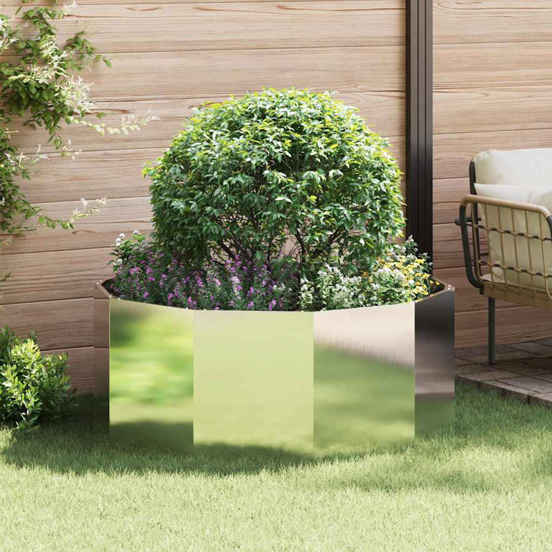 Planter Box, Silver, 50cm H x 120cm W x 120cm D