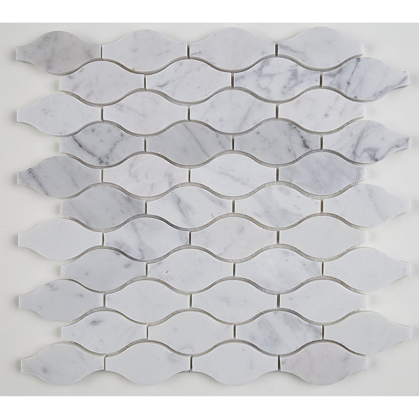 Harrison 13'' x 14'' Marble Novelty Mosaic  Wall Tile