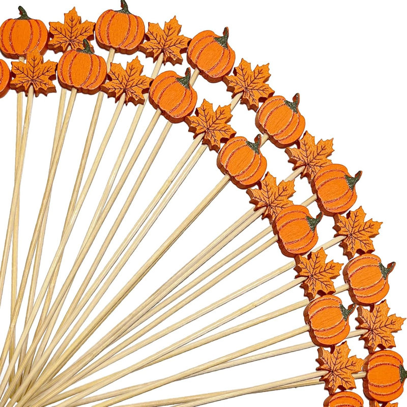 100 pièces de citrouilles à feuilles d'érable