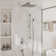SlideLux Complete Rainfall Shower System with Rough in-Valve and Slide Bar