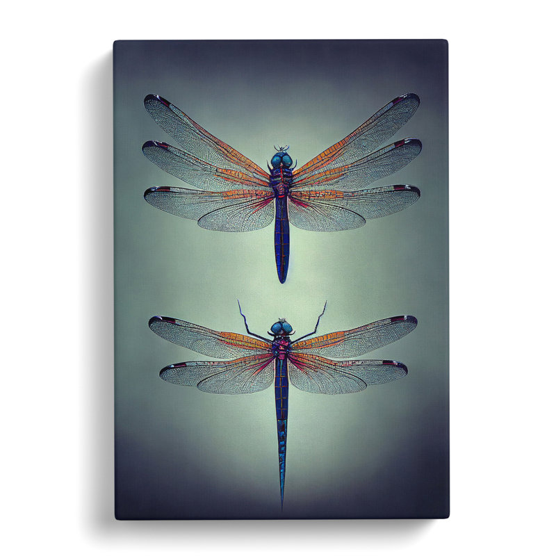 Spellbounding Dragonflies - Wrapped Canvas, 50cm H x 35cm W x 3cm D