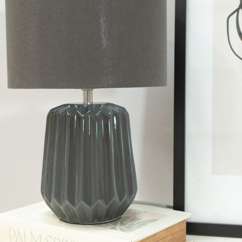Daigen Ceramic Table Lamp, Grey, No