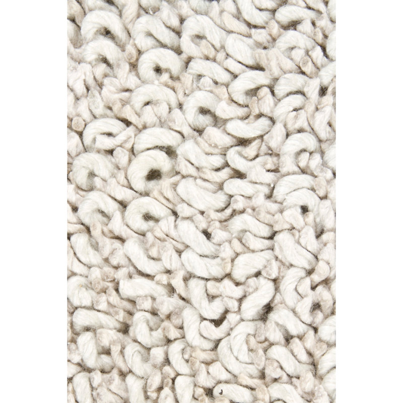Tapis à poil long contemporain gris tissé à la main Zeal, Rond 7 pi 9 po