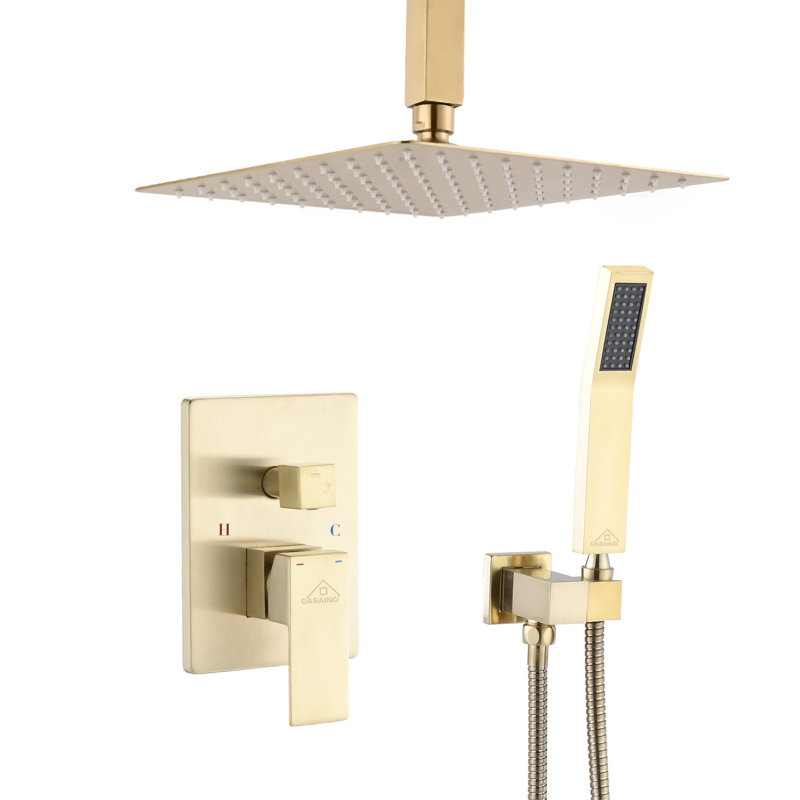 All-In-One Kit with Rough in-Valve, Brushed Gold