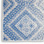 Tapis géométrique bleu / blanc-1449104966