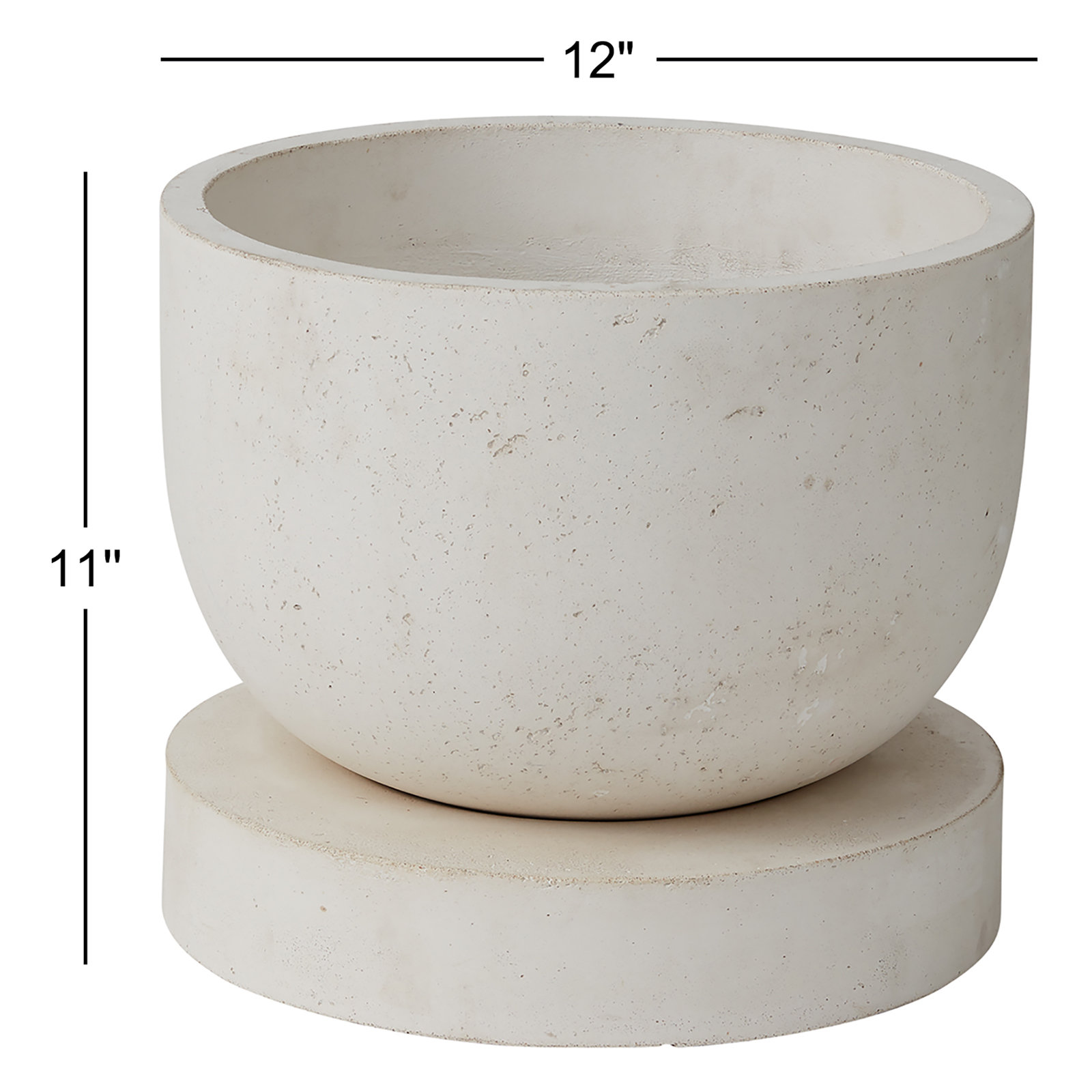 Icarus Ceramic Pot Planter, 11" H x 12" W x 12" D