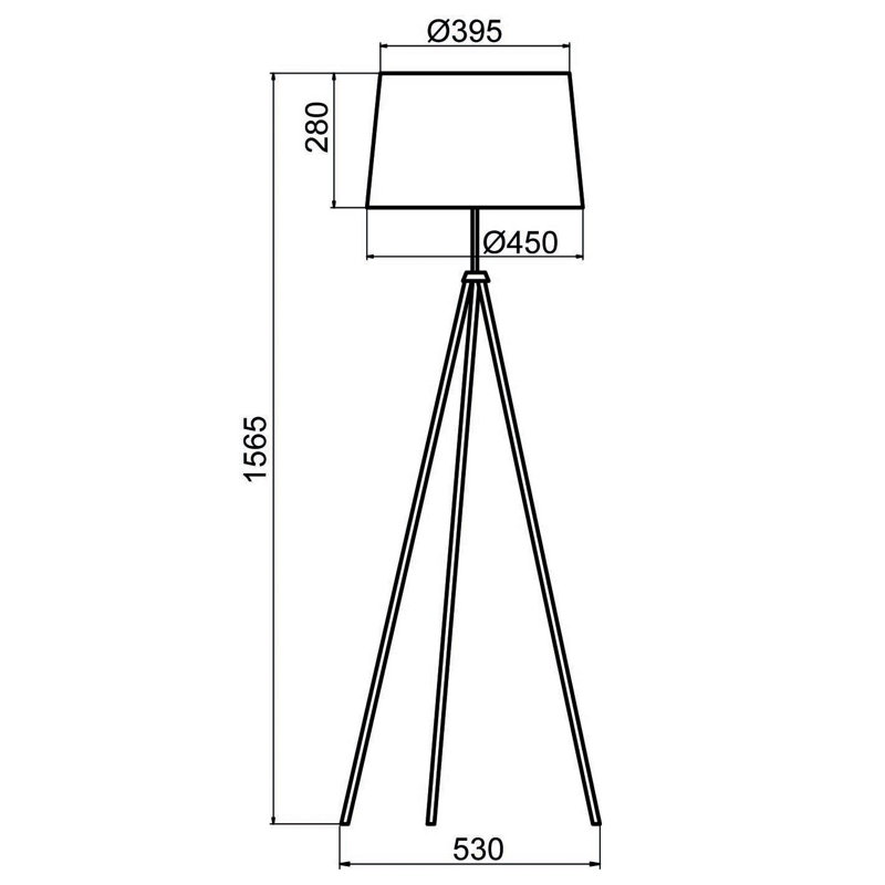 Schuller 156.5cm Tripod Floor Lamp, White
