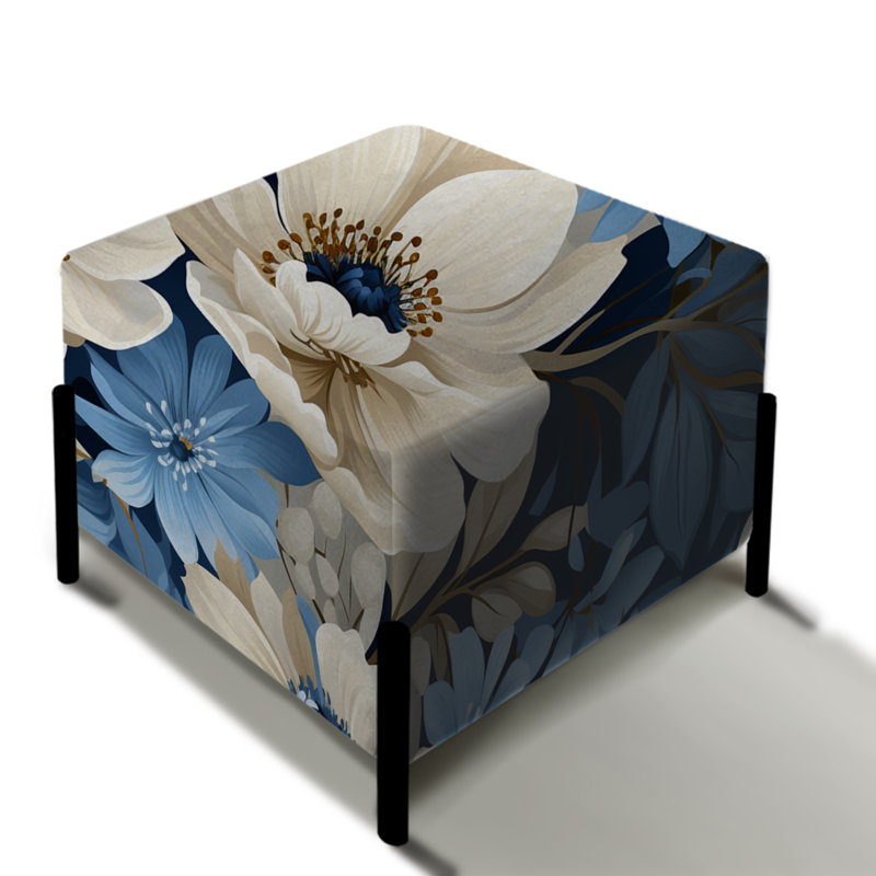 Serene Blue Garden Blooms Floral