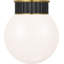 Cavill Flush Mount with White Glass-510691564-510691565