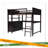 Full Size Loft Bed With Drawers And Desk, Wooden Loft Bed With Shelves-499115531