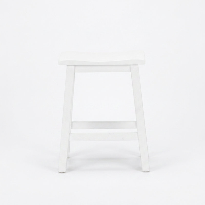 Ensemble de salle à manger rectangulaire 4 pièces en bois blanc brossé avec 2 tabourets et un banc