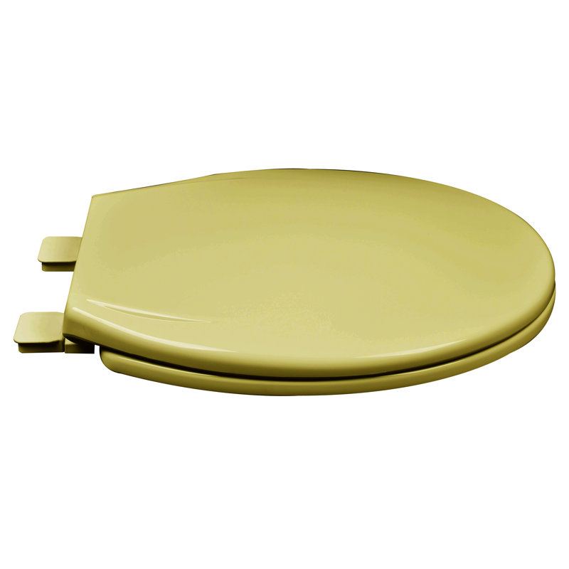 Round Toilet Seat and Lid, Harvest Gold