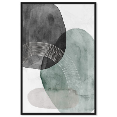 Abstrait vert solidaire géométrique - Peinture