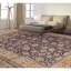Tapis bleu et doré de haute qualité noué à la main