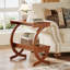 Solid Wood Cross Legs End Table-1262182209